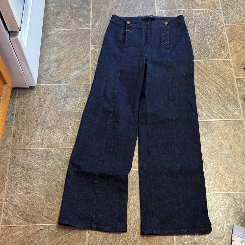 Boden Navy Wide-Leg Pants